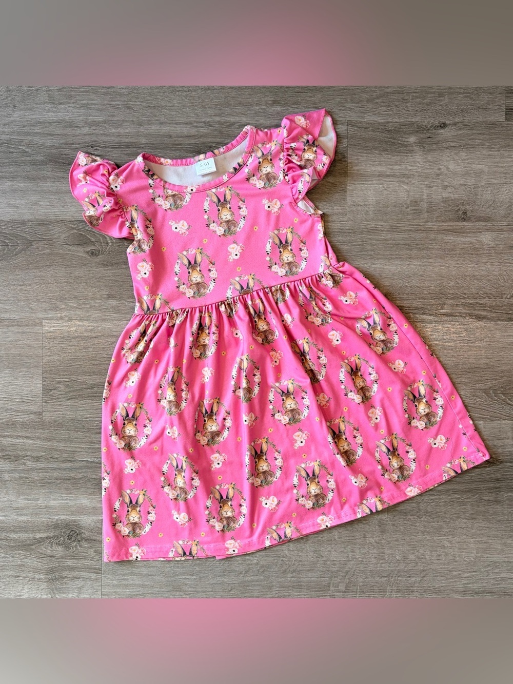Little girls spring bunny dress